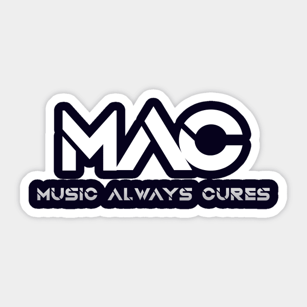 MAC Logo (White) Sticker by Ryan Tiffin